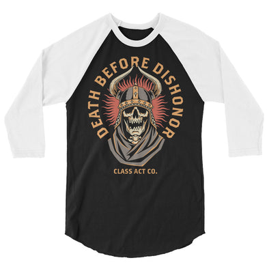 DEATH BEFORE DISHONOR 3/4 sleeve raglan shirt